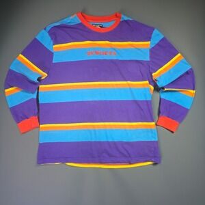 OFWGKTA Odd Future Striped Long Sleeve Shirt XL Purple Blue Orange Streetwear
